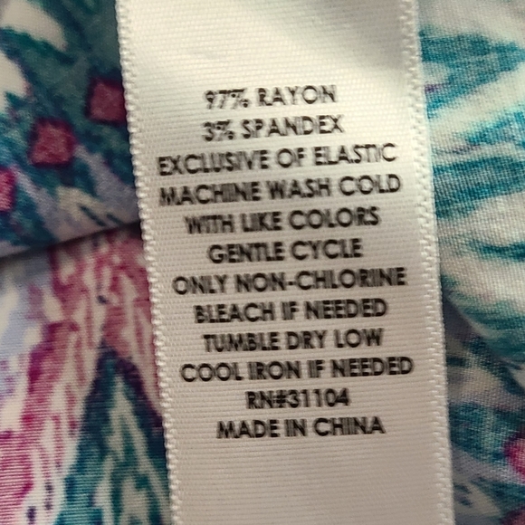 (410) Kim Roger's Woman's Long Sleeve Blouse, Size: Medium Color:Multi-colored - Picture 9 of 13